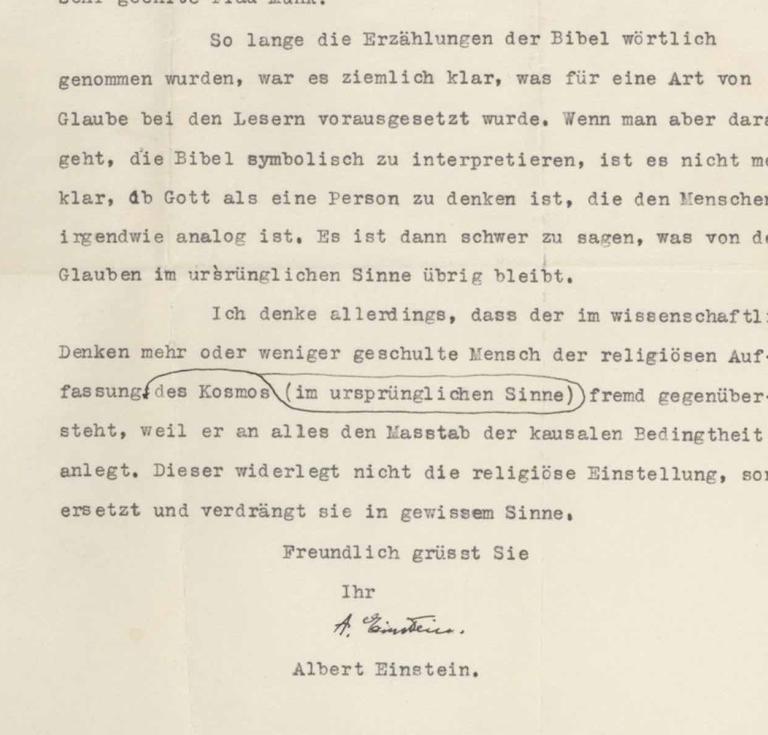 Einstein's letter