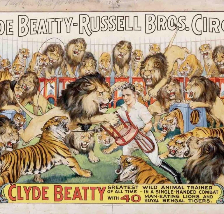 Clyde Beatty Greatest Wild Animal Trainer of All Time poster