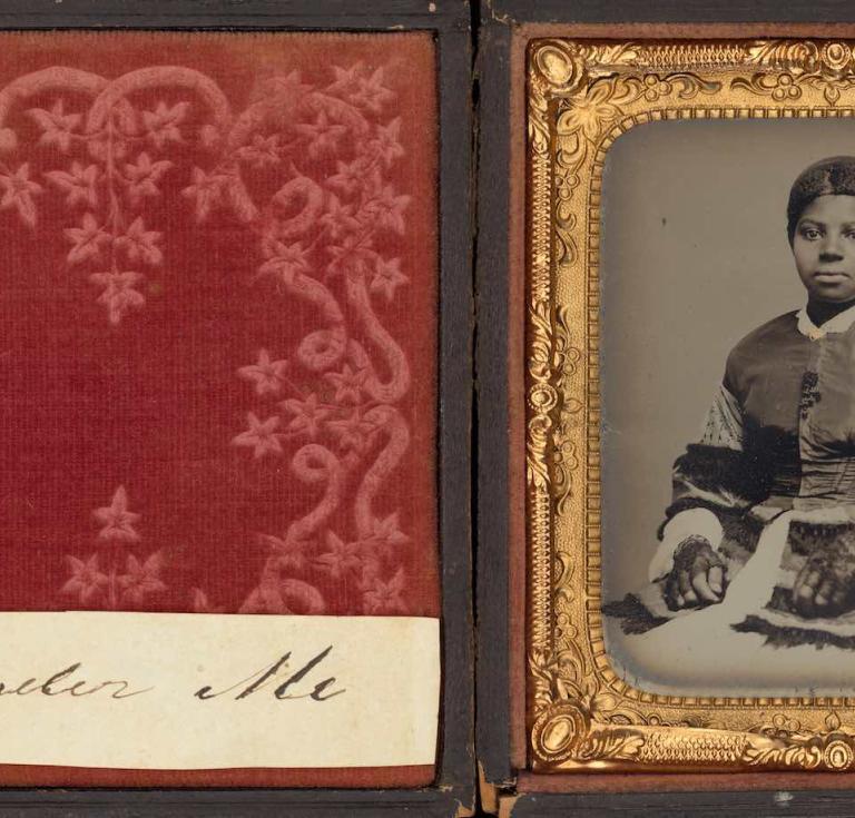 American 19th Century. Annie, Remember Me, c. 1860, tintype with applied color