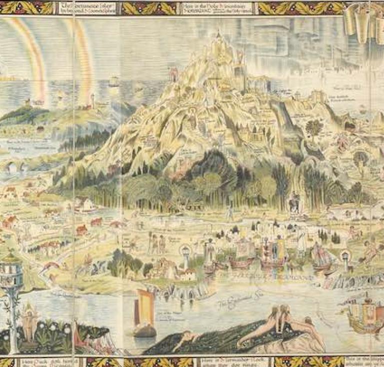 An ancient mappe of Fairyland newly discovered and set forth designed by Bernard Sleigh, 1918