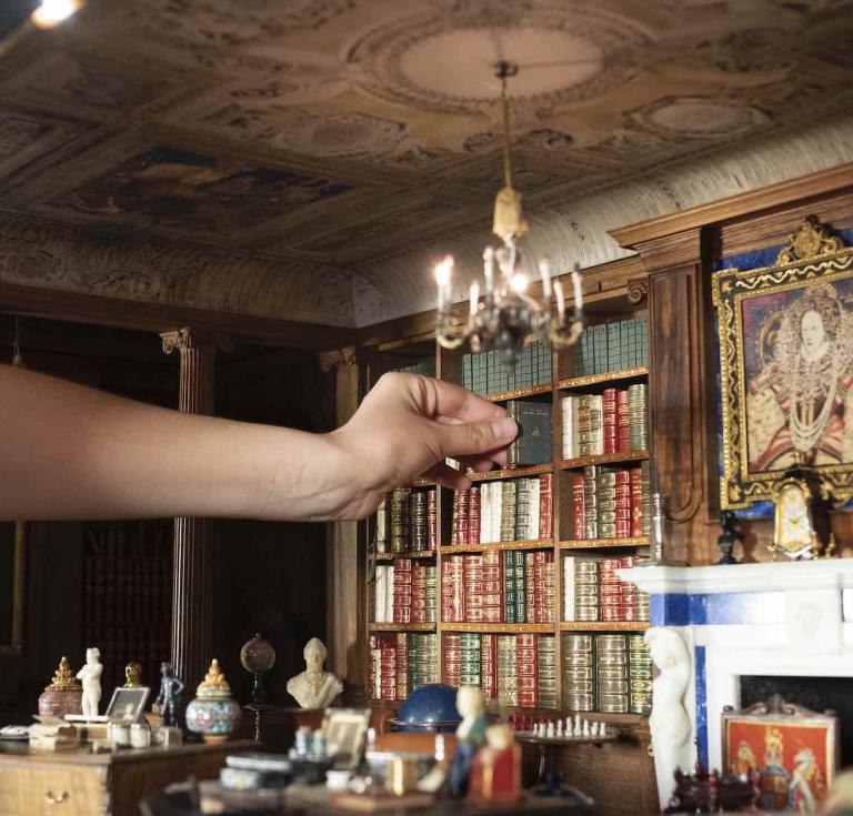 Browsing the doll's house library