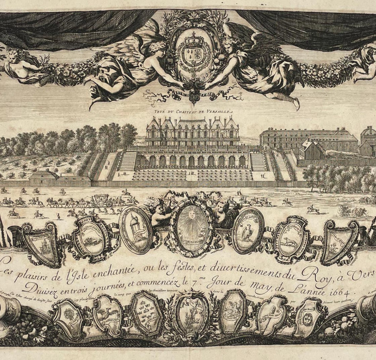 Engraved title page of Les Plaisirs de l'Isle Enchantée