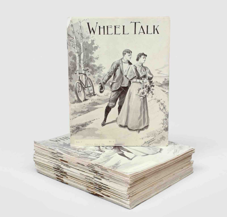 A substantial run of Wheel Talk, a bicycling trade paper from the mid-1890s