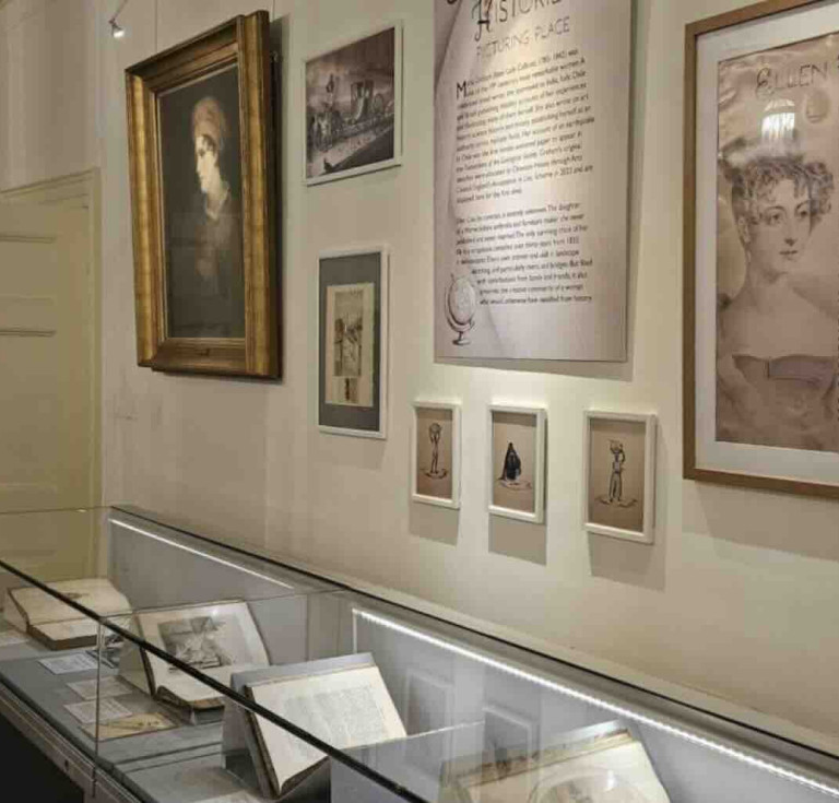 A section of the exhibition at Chawton House