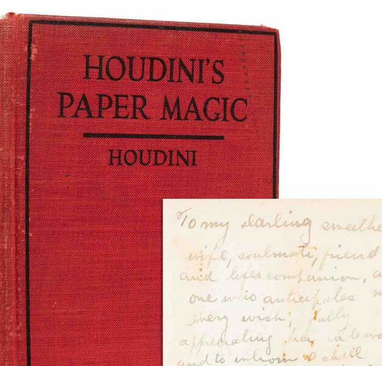 Houdini's Paper Magic inscribed and signed to Beatrice Houdini