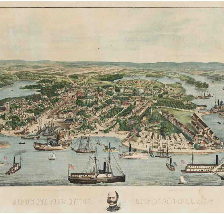Bird's Eye View of the City of Annapolis, MD. New York, 1864