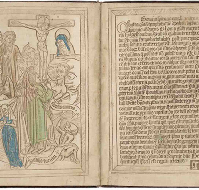 Ars moriendi (block book), Netherlands or Lower Rhine, approximately 1467-1469