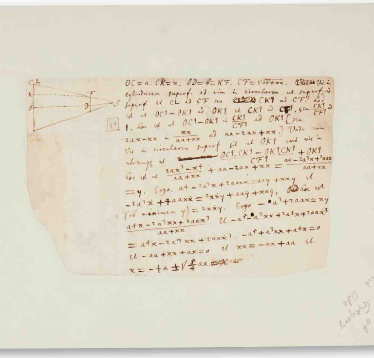Isaac Newton, autograph manuscript worksheet, Cambridge, May 4–8, 1694