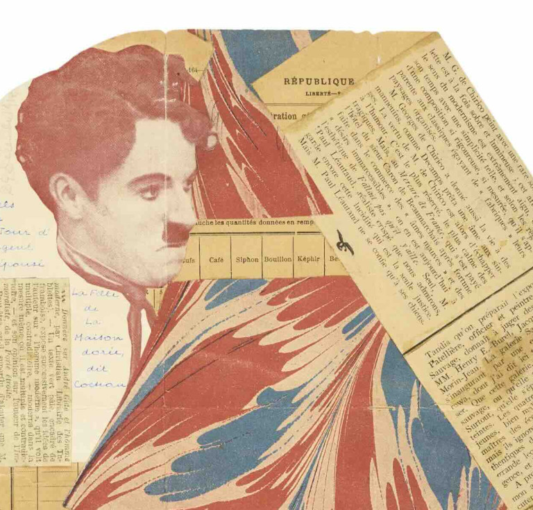 Collage-letter by André Breton addressed to Louis Aragon in 1918