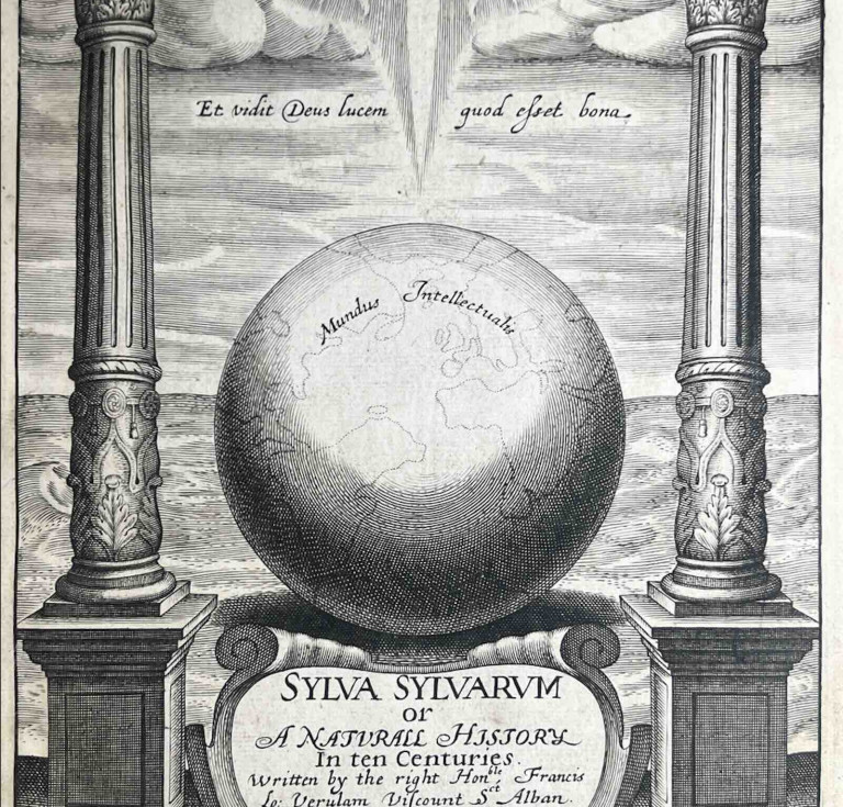 Frontispiece to Francis Bacon’s Sylva Sylvarum