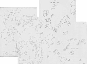 Central and Western Earthsea, for A Wizard of Earthsea, c.1967. Ink on paper.