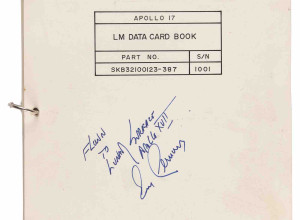 Gene Cernan's Apollo 17 Lunar Surface Data Card