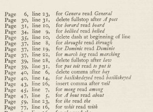 A section of the errata slip for James Joyce’s Ulysses